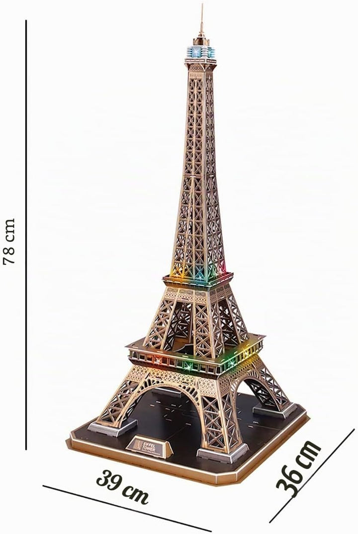 3D Puzzle - Tower Eiffel Led | 3D Puzzle Kinder Und 3D Puzzle Erwachsene | Modellbausatz Erwachsene