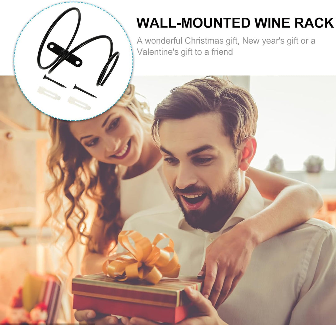 Cabilock 6 Stück Wand Weinregale Metall Hängen Rotwein Flasche Displayhalter Einzelne Wein Flaschenr