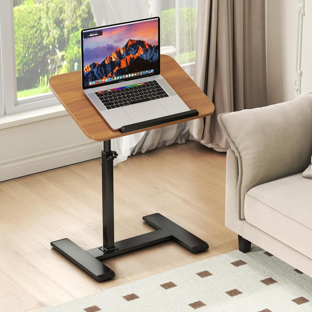 Beistelltisch C Form Höhenverstellbar, 360°Drehbar Laptop Stand Sofa Beistelltisch, Mobiler Couchtis