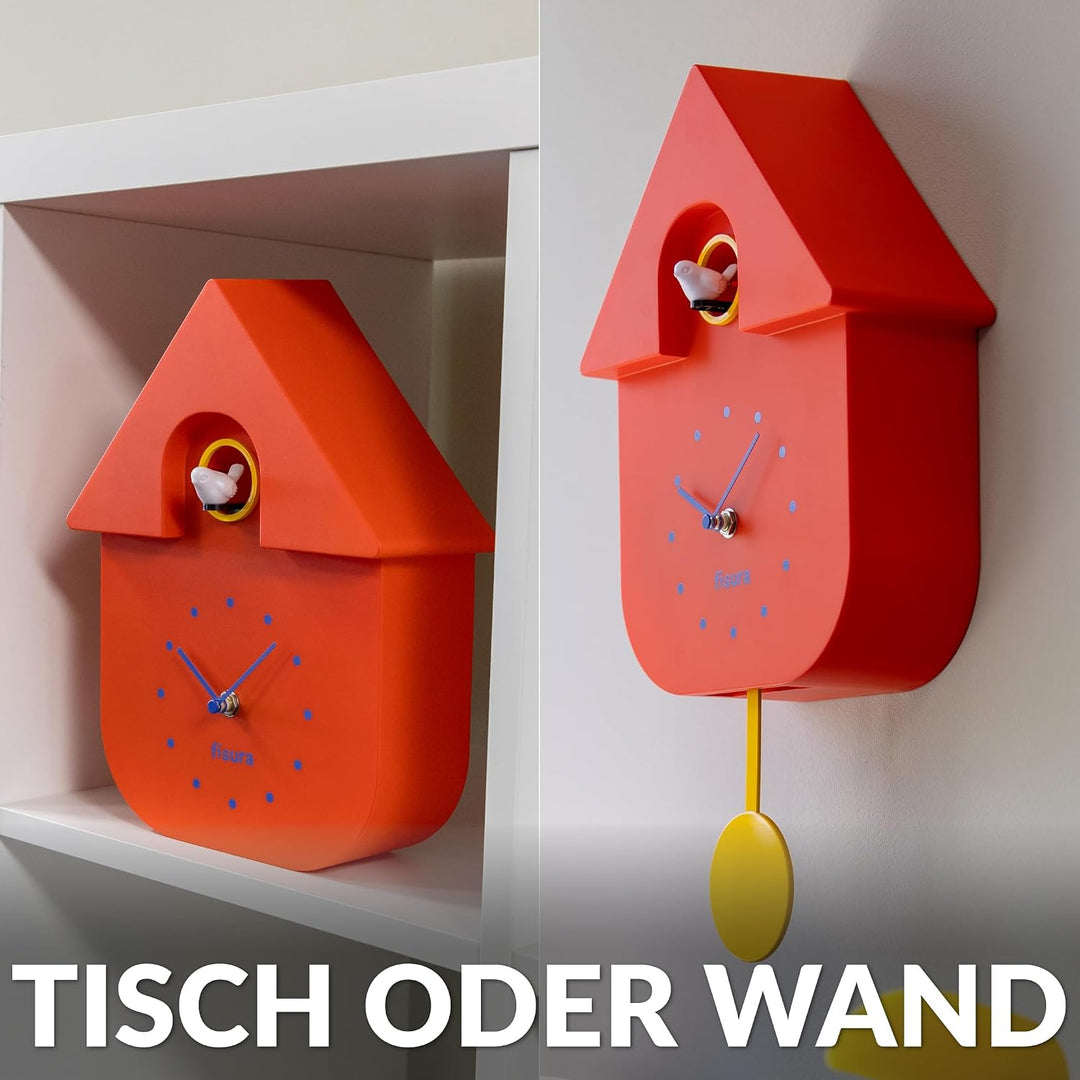 Fisura - Kuckucksuhr. Wanduhr. Original Geschenk Wanduhr. 3 AA-Batterien nicht enthalten. Masse: 21,