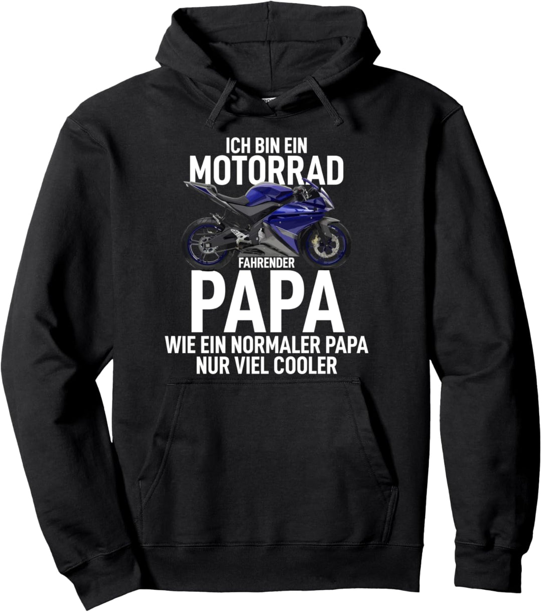 Ich bin ein Motorrad fahrender Papa Bester Dad der Welt Pullover Hoodie