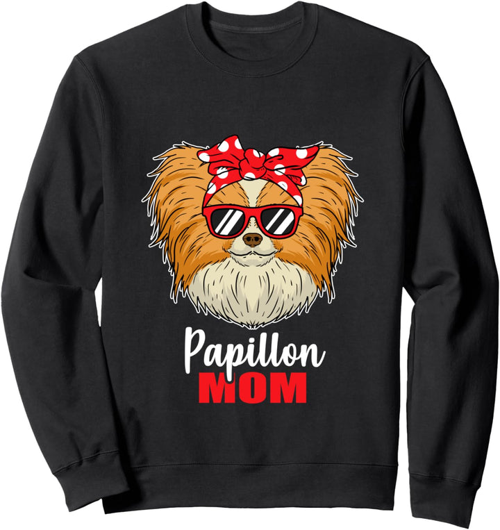 Lustiges Hunde Mama Geschenk Frauchen Zwergspaniel Hund Sweatshirt