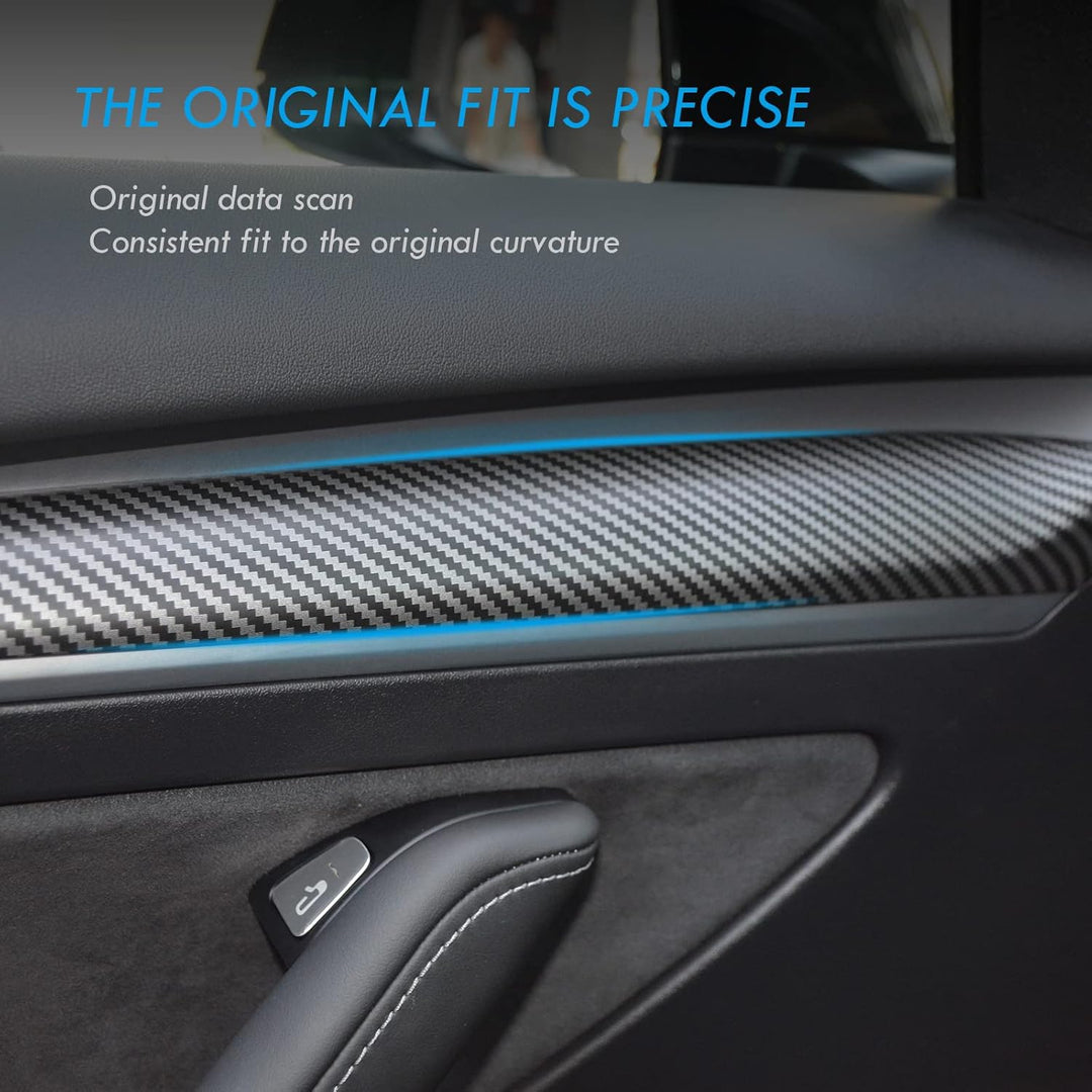 Carbon-Faser Armaturenbrettabdeckung für Tesla Model Y 2020-2023, Mittelkonsole Panel Sticker Innenz