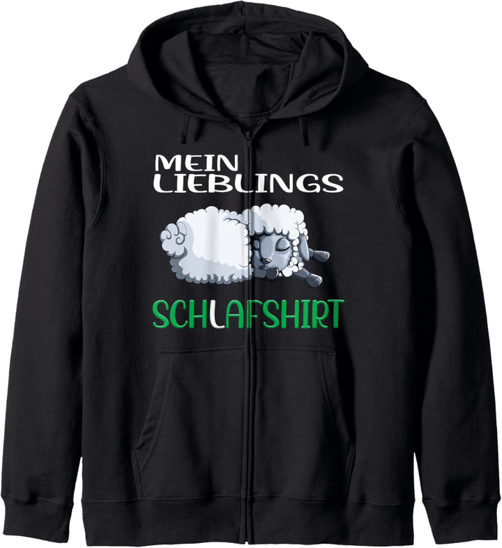 Mein Lieblings Schlafshirt mit süssem Schaf Schlafen Ausruhen Kapuzenjacke