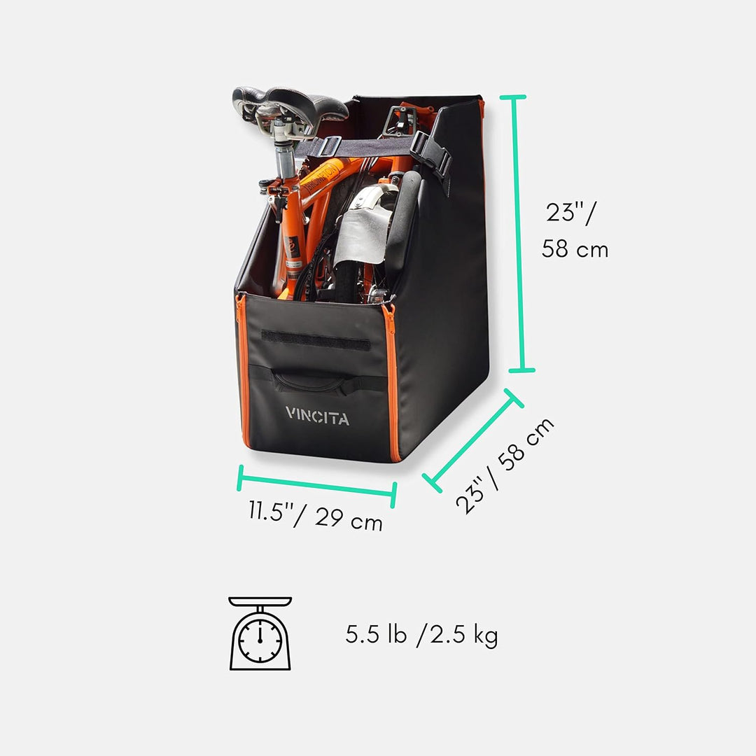 Vincita Keeper Box for Brompton Folding Bicycle - Folding Bike Storage Solution - Suitable For Bromp