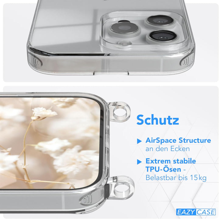 EAZY CASE Handykette - Verstellbares Taschenband kompatibel mit iPhone 16 Pro Max, Schulterriemen, H