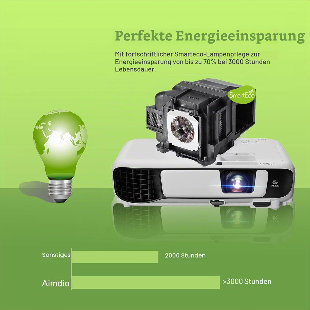 Aimdio Beamer Ersatzlampe für EPSON ELPLP88 EB-X27 EB-U32 EB-S27 EB-W31 EB-W29 EB-U32 EB-U04 EB-W04