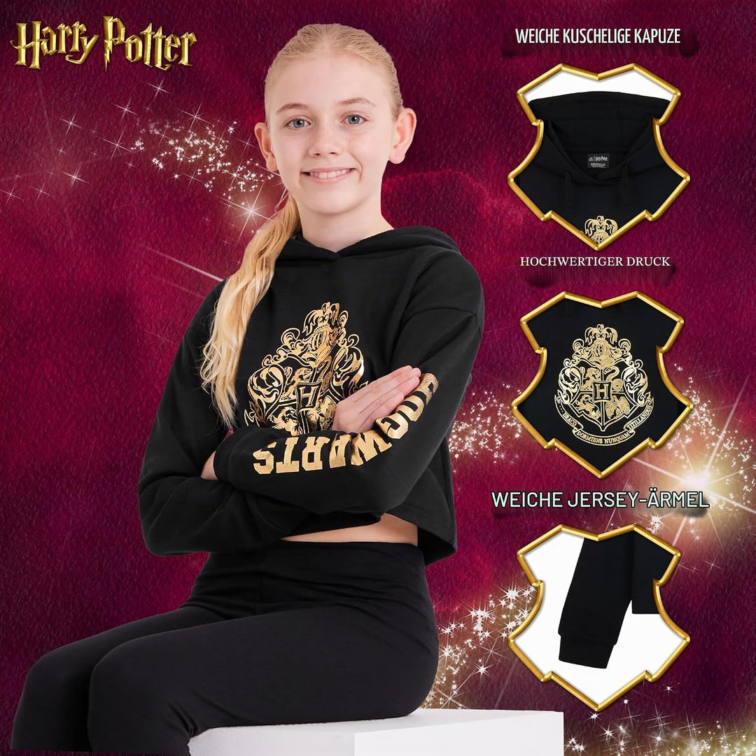 Harry Potter Mädchen Hoodie, Weicher und Bequemer Hogwarts Kapuzenpullover - Geschenke für Mädchen S