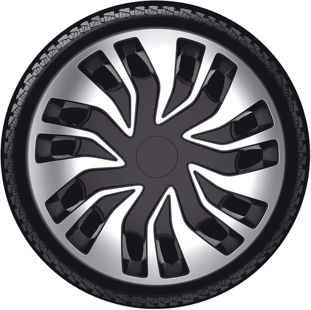 AUTO-STYLE Satz Radzierblenden Fast-VAN 16-Zoll Silber/Schwarz (Sphäre) Fast-VAN Silber/Schwarz 16-Z