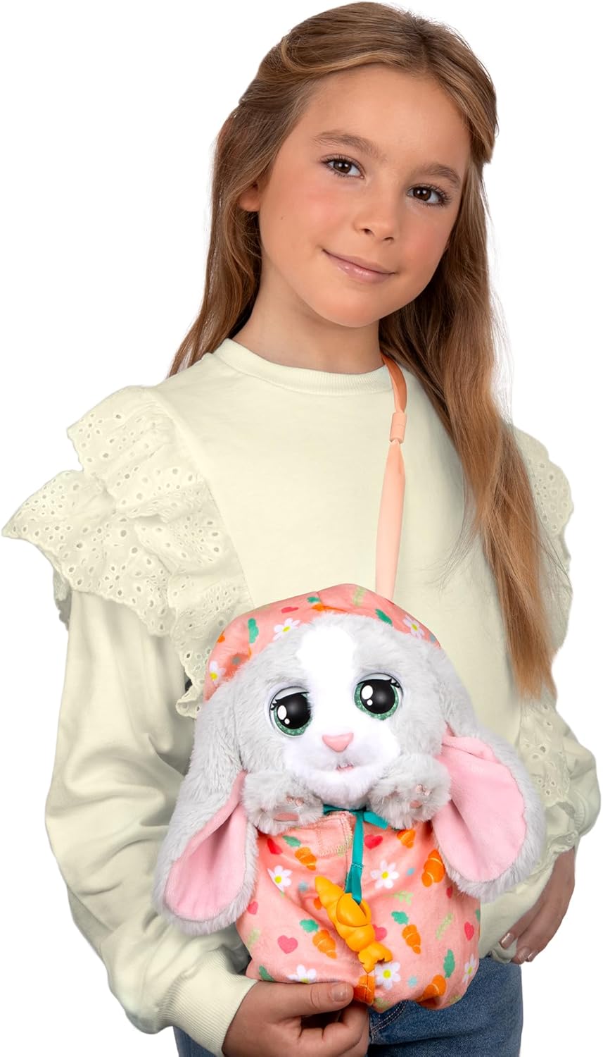 BABY PAWS Bunny, Interaktiver Plüschhase mit Lauten, der die Augen öffnet und Schliesst und einen Tr