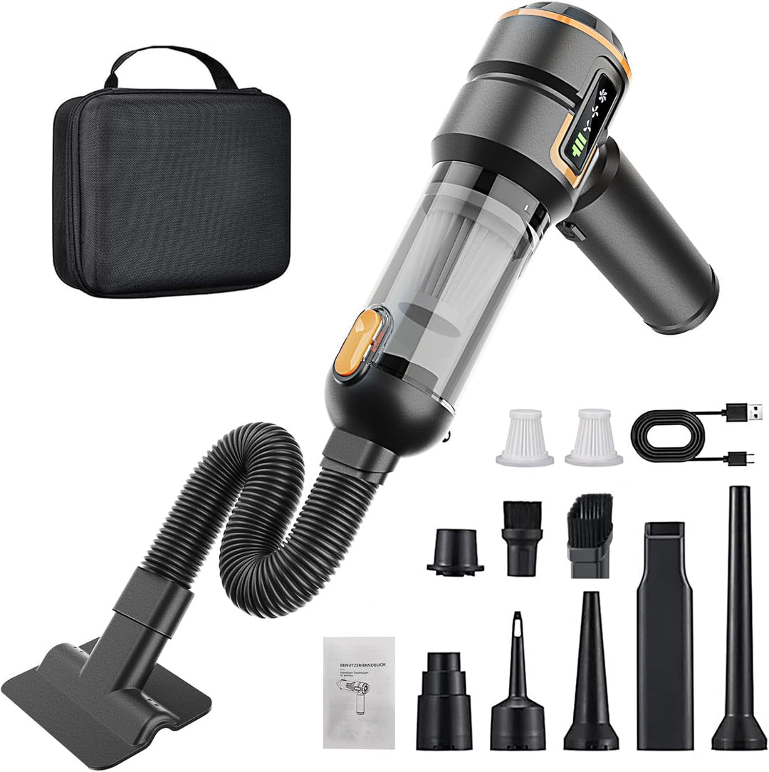 Handstaubsauger Akku Kabellos - 23000pa Auto Staubsauger Stark,Mini Staubsauger Für Auto,Pc,Haus,KüC