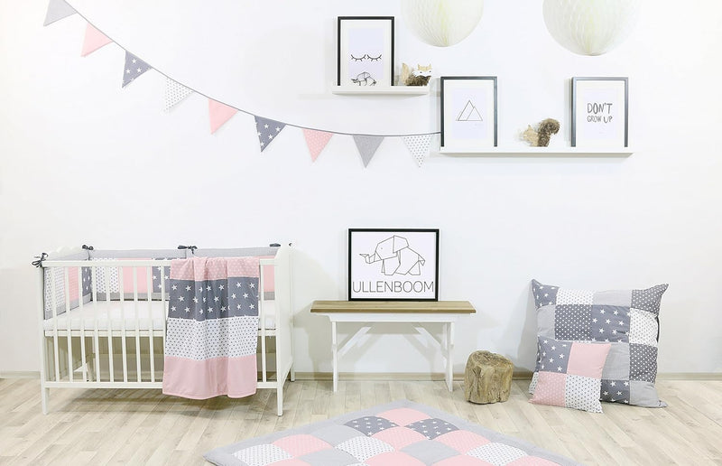 ULLENBOOM Sommerschlafsack Baby Rosa Grau (Made in EU) - Aus OEKO-TEX Materialien - 0,5 TOG, Schlafs