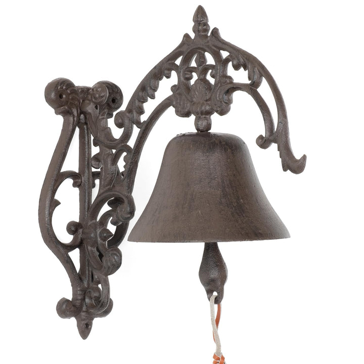 Moritz Gusseisen Wandglocke verziert mit Ornamenten Glocke Türglocke 29 cm Höhe Hausglocke antik Sti