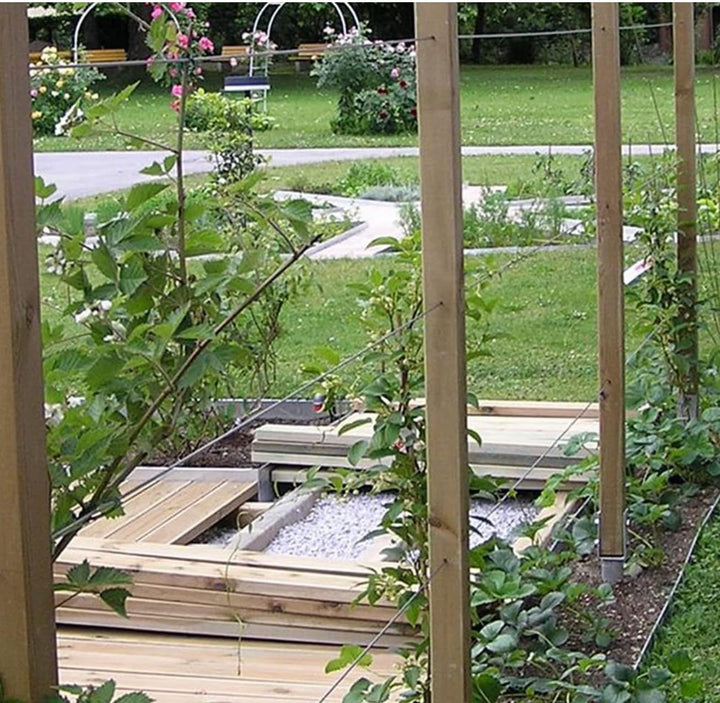 Krinner Bodenhülse U-Fix 91 (Eindrehbodenhülse für Kanthölzer, Pfostenträger, Länge 830 mm, für Holz