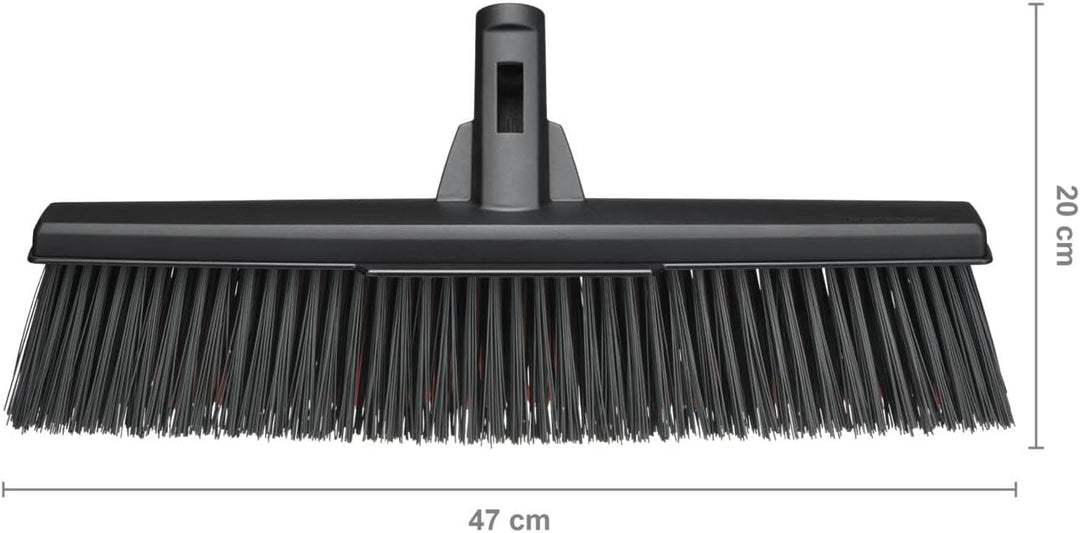 Fiskars Allzweckbesen-Kopf mit Powerclean-Borsten, Breite: 47 cm, L, Kunststoff, Schwarz, Solid, 102