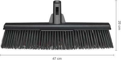 Fiskars Allzweckbesen-Kopf mit Powerclean-Borsten, Breite: 47 cm, L, Kunststoff, Schwarz, Solid, 102