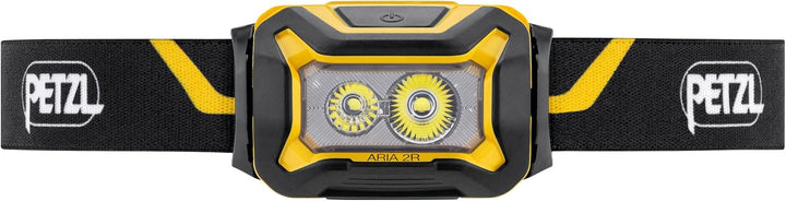 PETZL ARIA 2, Kompakte, langlebige, wasserdichte Stirnlampe, 450 Lumen, Schwarz ARIA 2 E070AA00, ARI