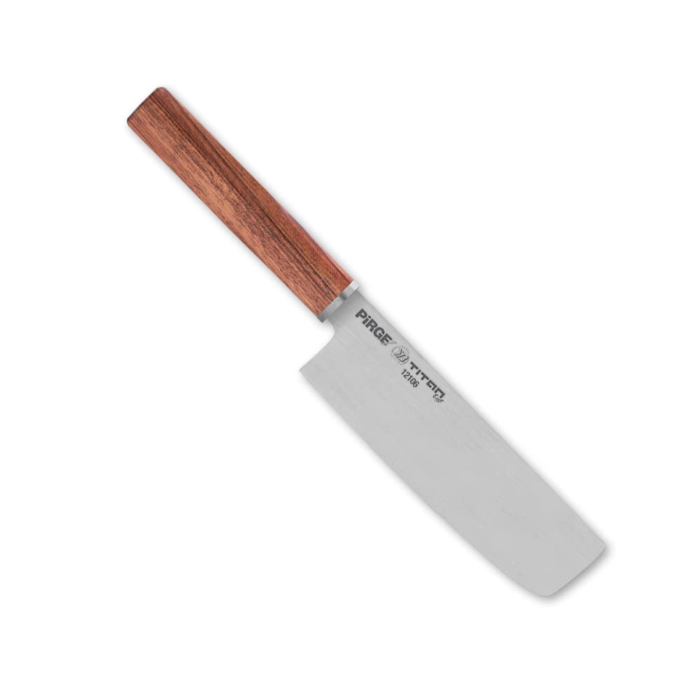 Pirge Nakiri Gem?semesser???160?cm Ergonomischen Griff aus Rosenholz massiv, Edelstahl
