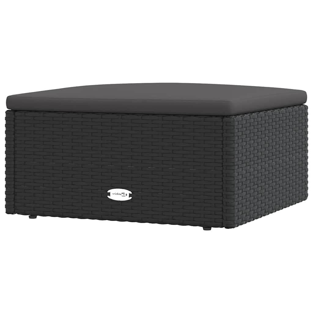 vidaXL Gartenhocker, Sitzhocker mit Kissen, Modular Hocker für Garten Terrasse, Fusshocker Rattanhoc