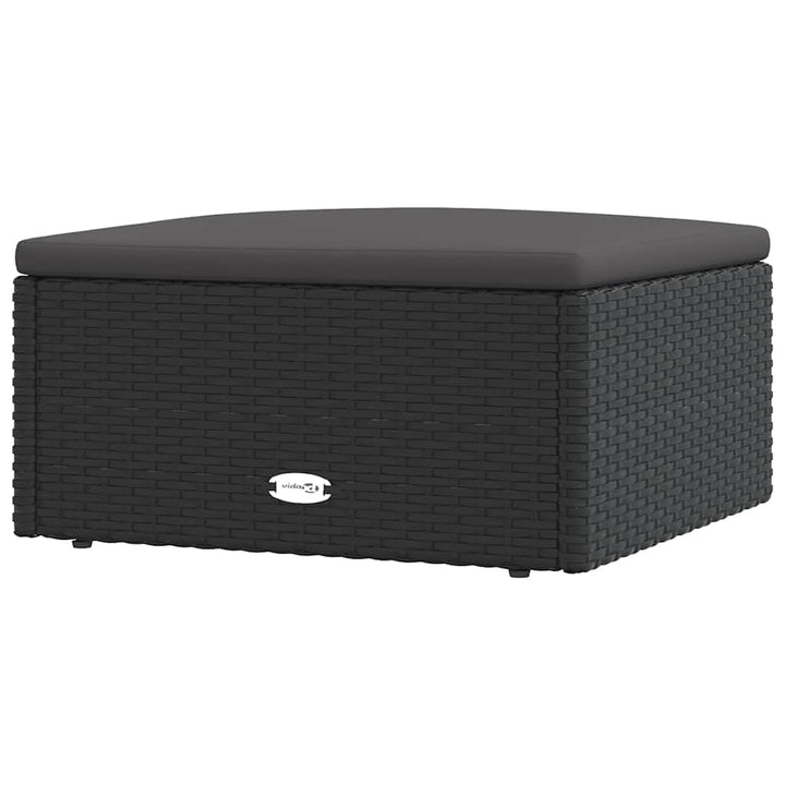 vidaXL Gartenhocker, Sitzhocker mit Kissen, Modular Hocker für Garten Terrasse, Fusshocker Rattanhoc