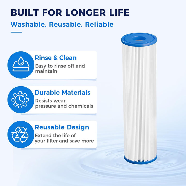 Eisbad-Filter 25.4cm x 6.35cm (6 Packung) Ice Bath Filter 10"x2.5" (6 Packung), Ice Bath Filter 10"x