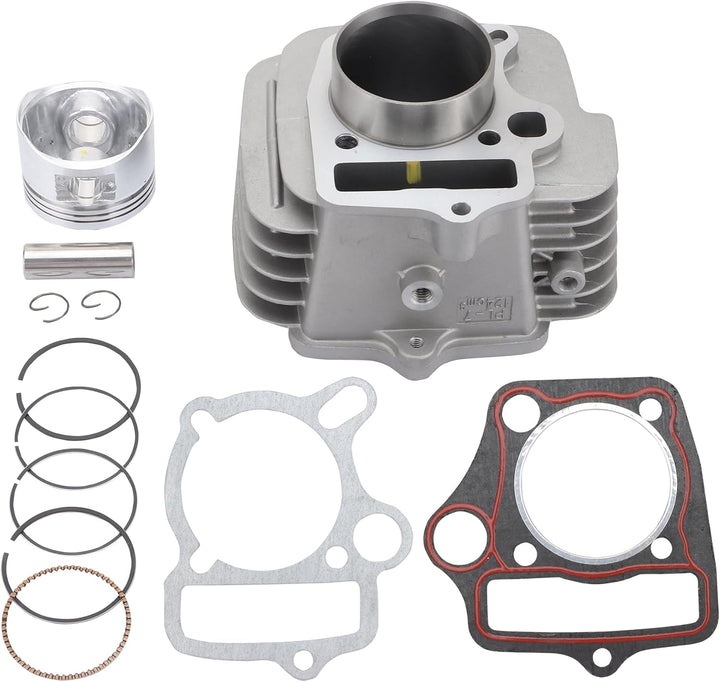 WOOSTAR 52,4mm Aluminium Grosse Bohrung Zylinder mit Kolbenringsatz Ersatz für Lifan 110ccm 125ccm 4