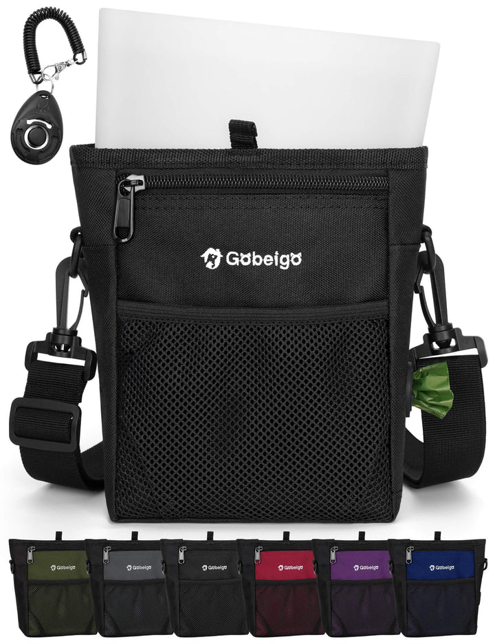 Gobeigo Hundeleckerli Tasche mit Silikon Snack Beutel, Fronttasche für alle Handys, 4 Tassen Leckerl