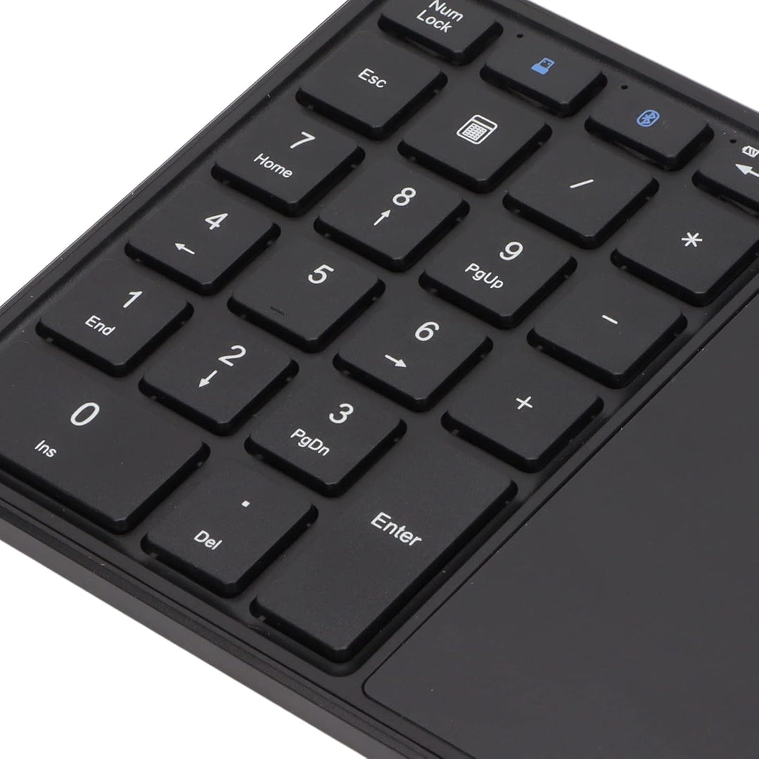 ciciglow Kabelloser Ziffernblock, 2 in 1 BT 4.2 Externe Numpad-Tastatur mit Touchpad 2.4G Type C Cha