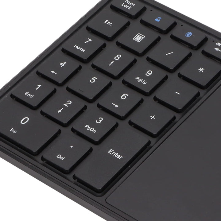 ciciglow Kabelloser Ziffernblock, 2 in 1 BT 4.2 Externe Numpad-Tastatur mit Touchpad 2.4G Type C Cha