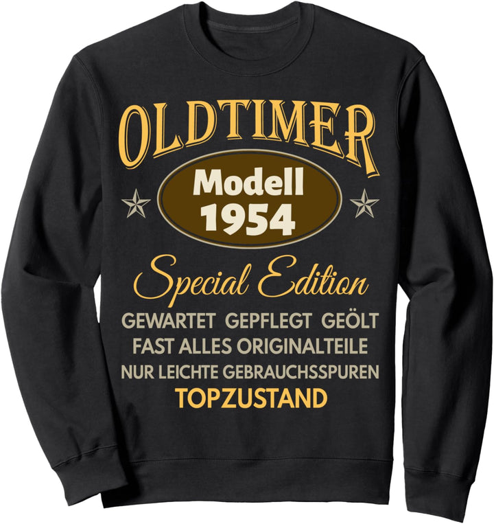 70. Geburtstag Mann Frau 70 Jahre 1954 Deko Lustig Geschenk Sweatshirt