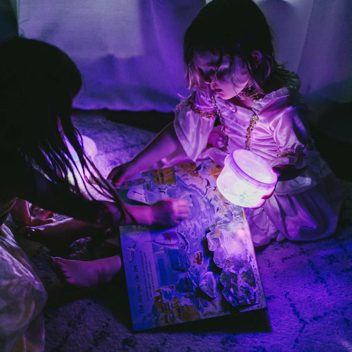Glo Pals Lila Leuchtwürfel, 4er-Set, Wasserspielzeug mit Leuchteffekt Lumi - Purple, Lumi - Purple
