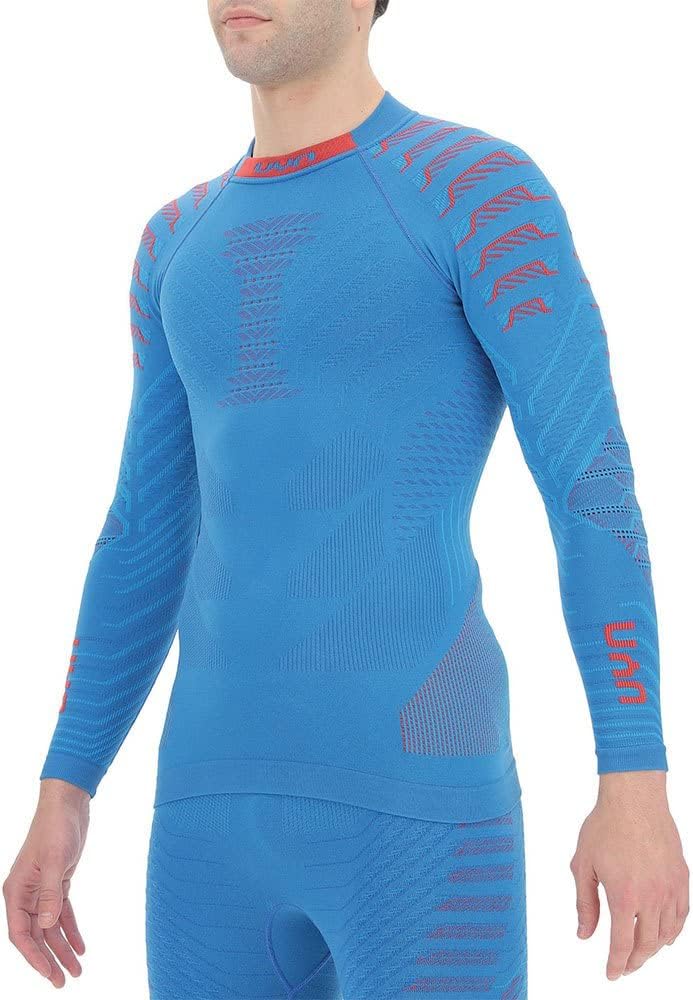 UYN Herren Resilyon Langarmshirt, Blue/Red, XXL