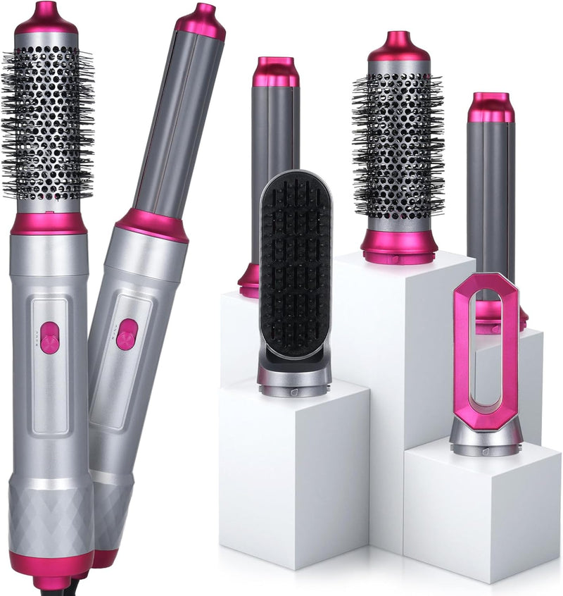 Airstyler 5 in 1 Warmluftbürste Set Multi-Haarstyler, Stylingbürsten mit Haartrockner, Warmluftbürst