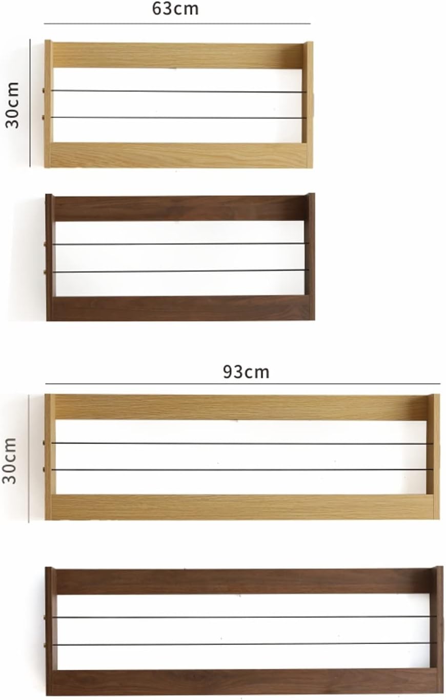 TOMYEUS bücherregal Hölzerne Bücherregal Mehrzweck Wandhänge-Bücherregale Wandlager for Wohnzimmer,