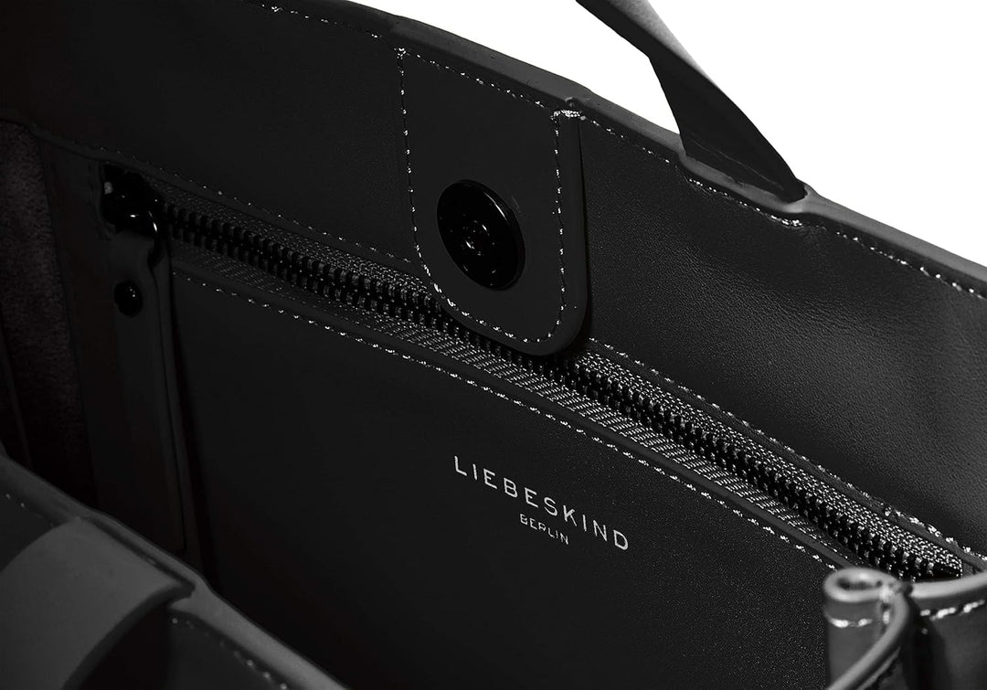 Liebeskind Damen Paperbag M OOS Tote Schwarz, Schwarz
