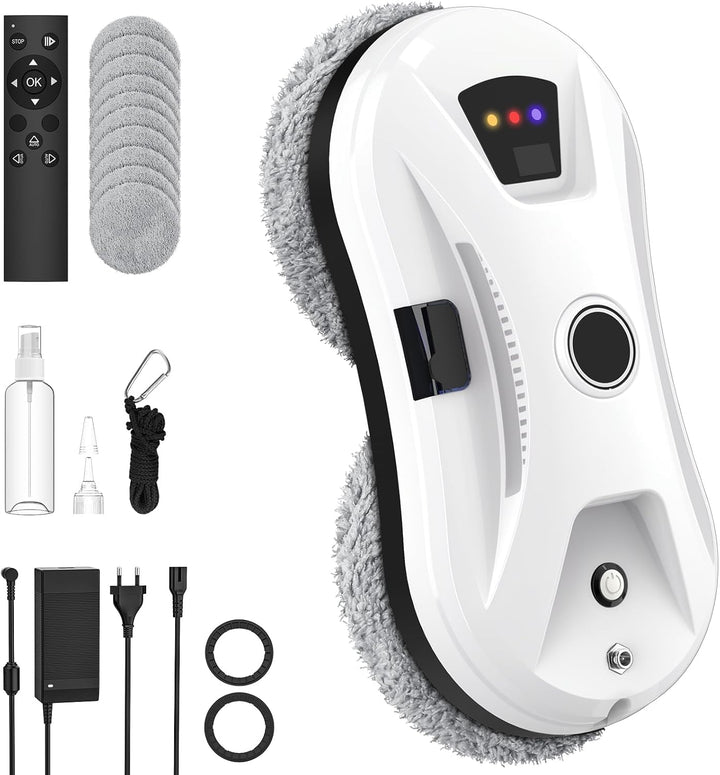 Fensterputzroboter mit Automatischem Wasserstrahl, 5600Pa Fensterreiniger Roboter Automatischer, Fen