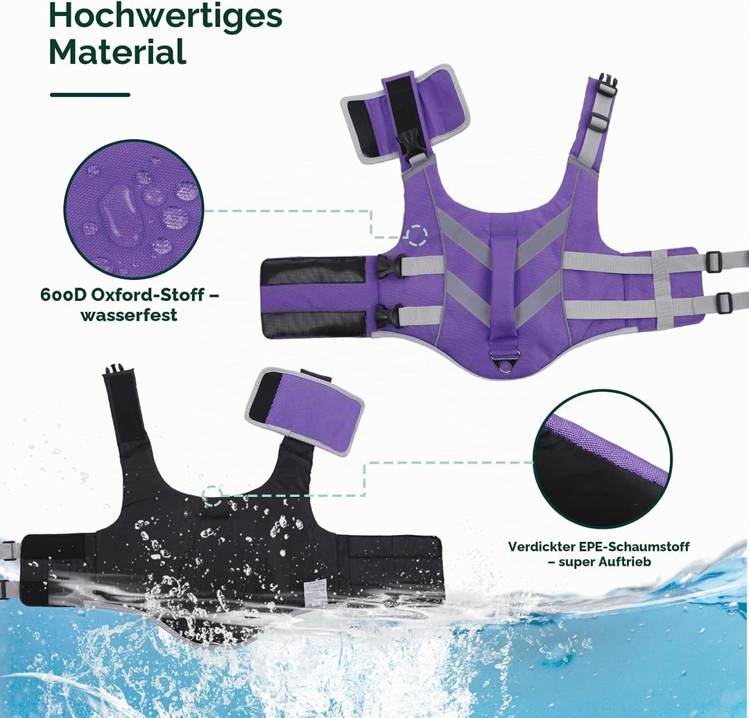 Kuoser Schwimmweste Hund, Haltbarkeit Hundeschwimmweste, Hervorragender Auftrieb Schwimmweste Hund k