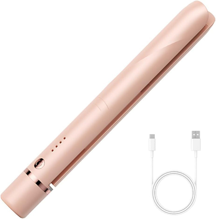 NAVESO Mini Glätteisen Kabellos, Tragbarer Kabelloser Haarglätter, 2 in 1 Haarglätter und Lockenstab