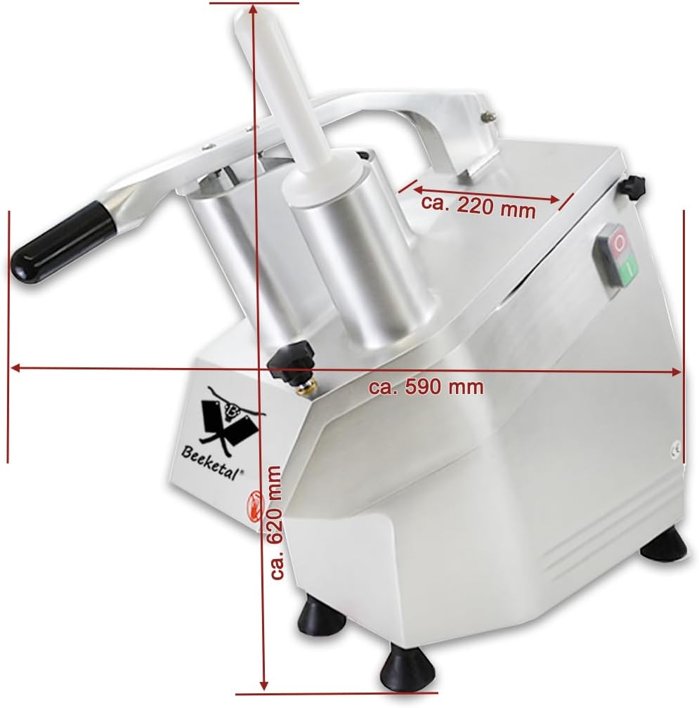 Beeketal 'GS750' Profi Gastro Gemüseschneider elektrisch (ca. 240kg/h Durchsatz), Gemüseschneidemasc