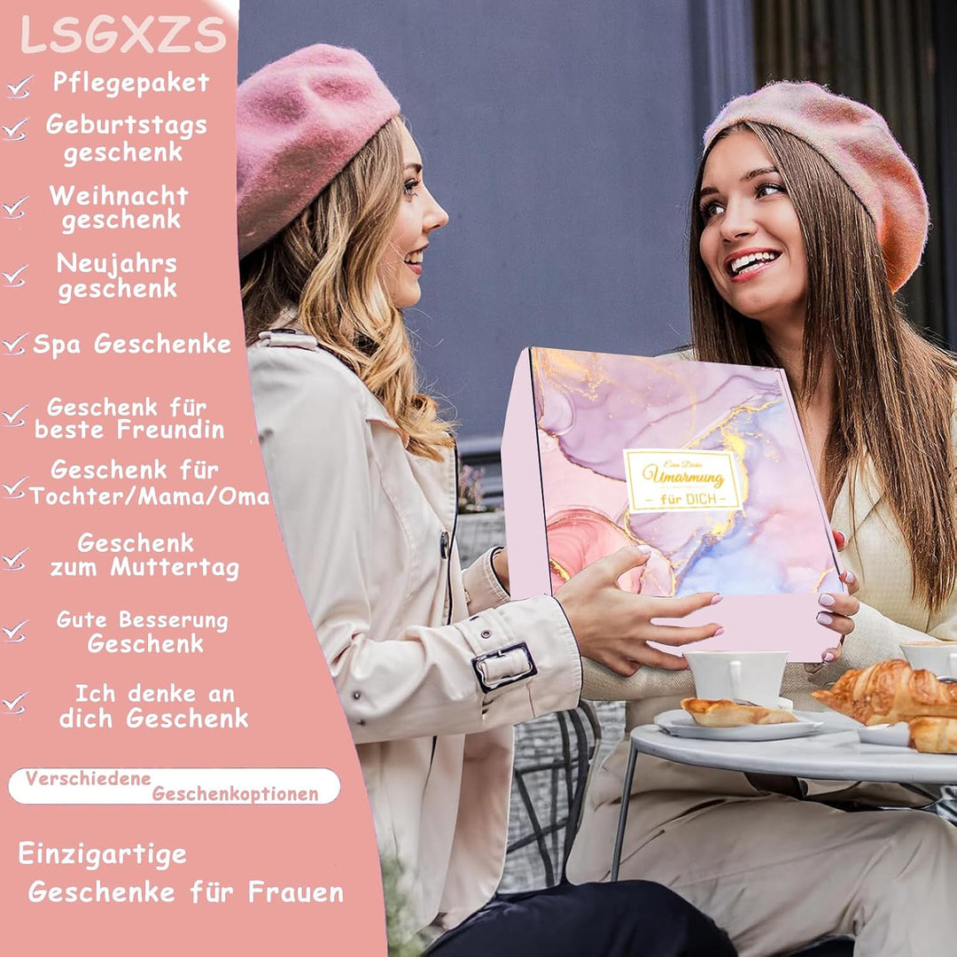 Geburtstags Geschenke set für Frauen Freundin Frau Mama Kollegin Schweste Rosa, Rosa