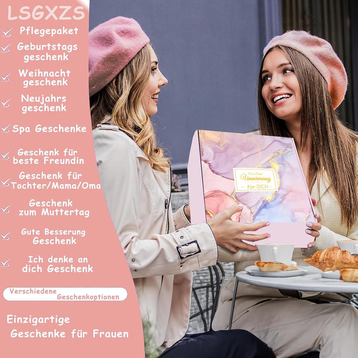 Geburtstags Geschenke set für Frauen Freundin Frau Mama Kollegin Schweste Rosa, Rosa