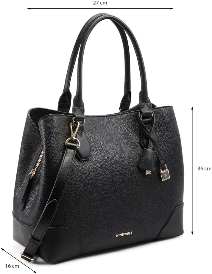 Nine West Damen Brooklyn Jet Set Tragetasche Schwarz, Schwarz