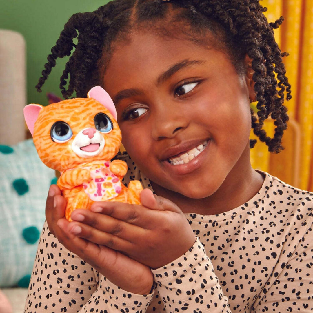 Hasbro furReal Newborns Kätzchen, Animatronik Plüschspielzeug mit Soundeffekten, interaktives Tierch