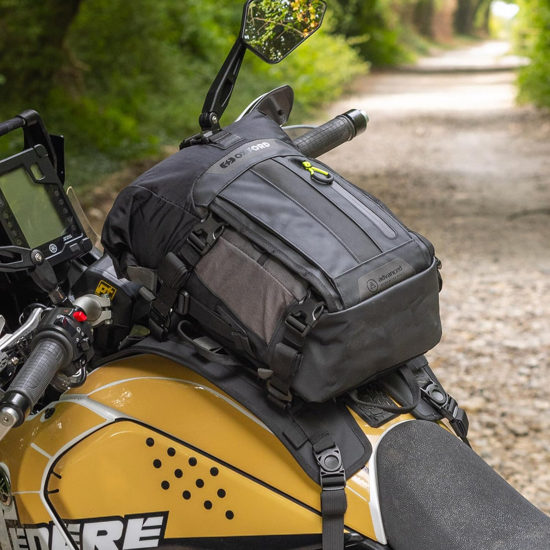 Oxford Atlas T-10 Advanced Tourpack Modulares Motorradgepäck, 10 l, Anthrazit/Schwarz Charcoal/Schwa