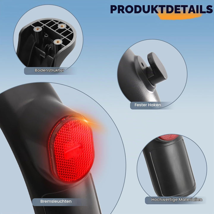 Hinterer Kotflügel + LED-Rücklicht-Kit für Xiaomi Scooter 4 Pro &amp; 2nd Gen, Integriertes Set Ohne Zus