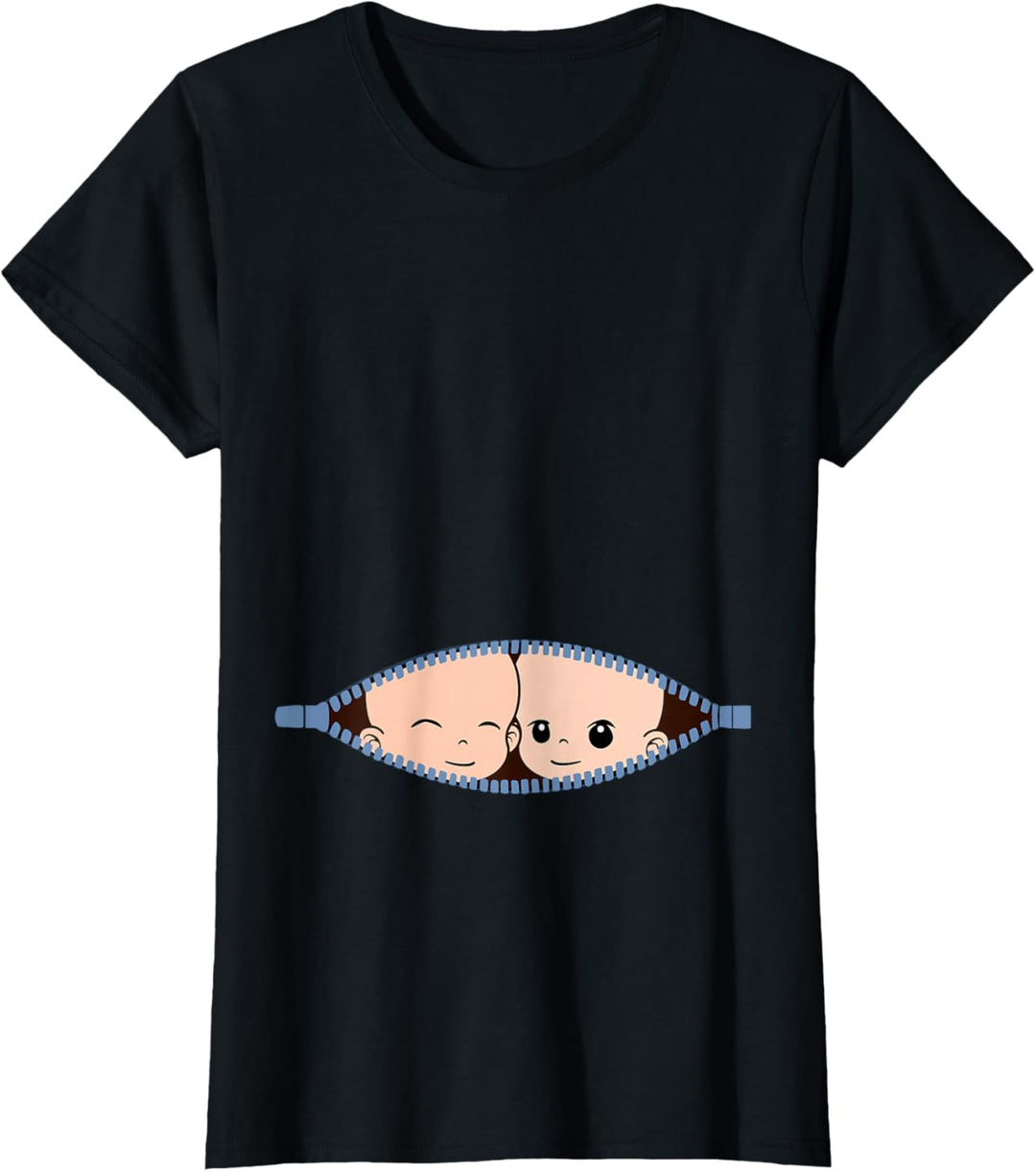 Schwangerschaft - Mama mit Zwillingen T-Shirt