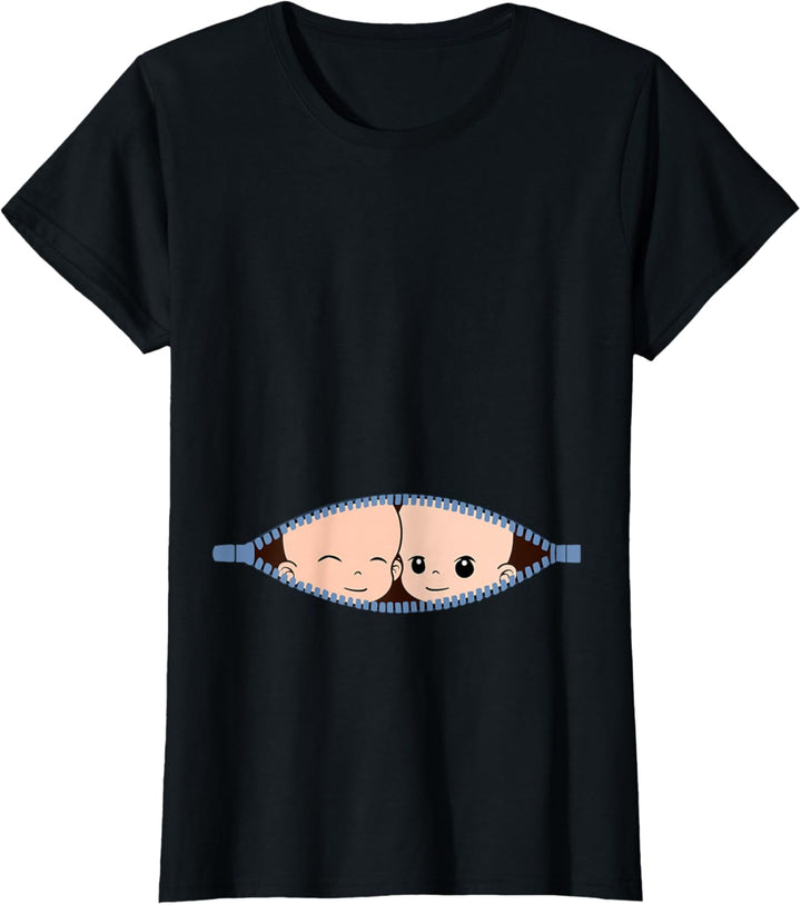 Schwangerschaft - Mama mit Zwillingen T-Shirt