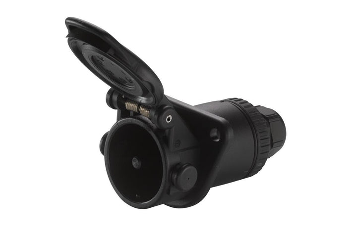 HELLA Steckdose - 24V - 7-polig - Stecker: Crimpkontakt - schwarz - DIN/ISO: 7638-1 - Menge: 1 - 8JB