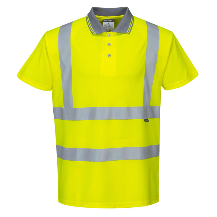 Portwest Warnschutz Kurzarm Polo Shirt, Grösse: 5XL, Farbe: Gelb, S477YER5XL 5XL Gelb, 5XL Gelb