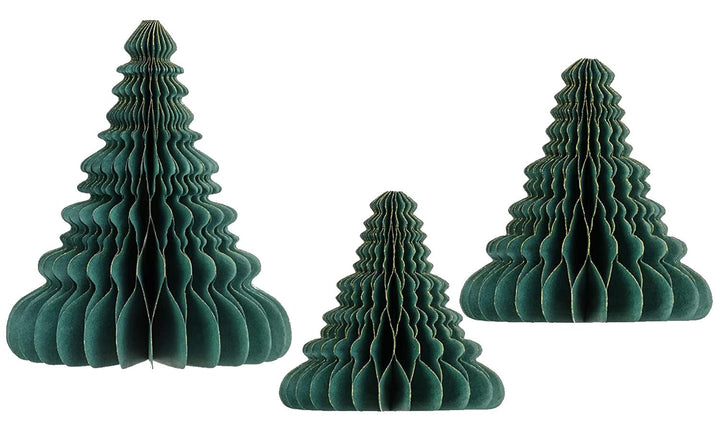 Libetui 3er Set Deko Tannenbaum Wiederverwendbare Weihnachtsbäume Wabenbälle aus Pappe Deko Weihnach